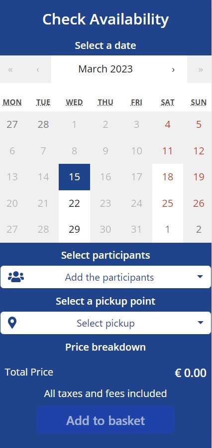 Imagen del proceso de reserva