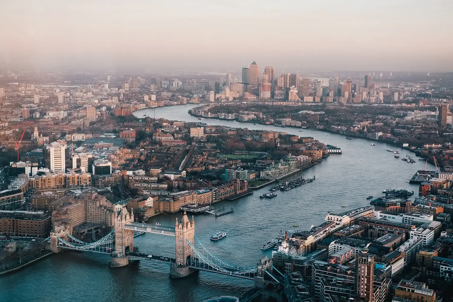 An aerial look of London